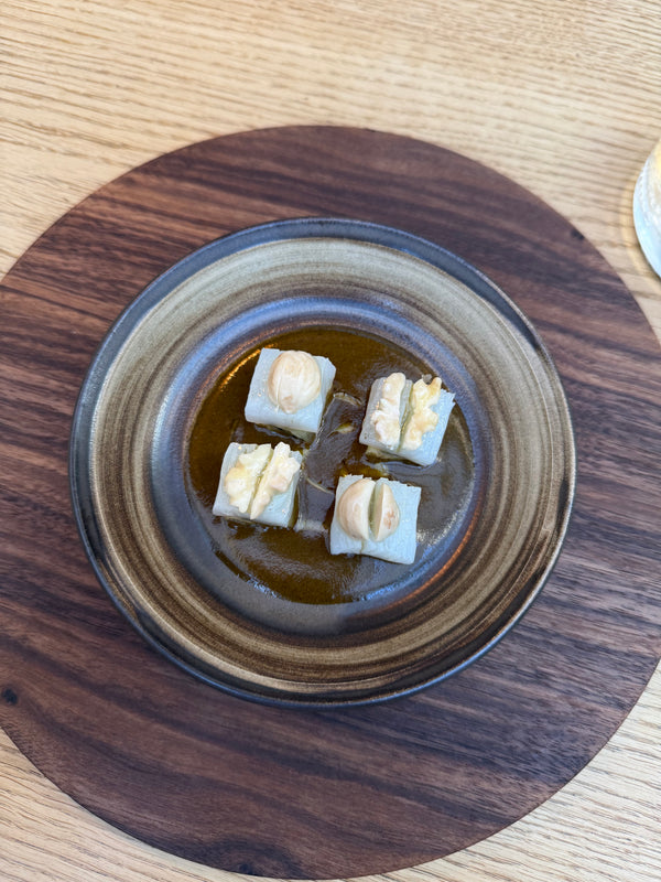 Cured Squid, White Cabbage, Hazelnuts & Walnuts