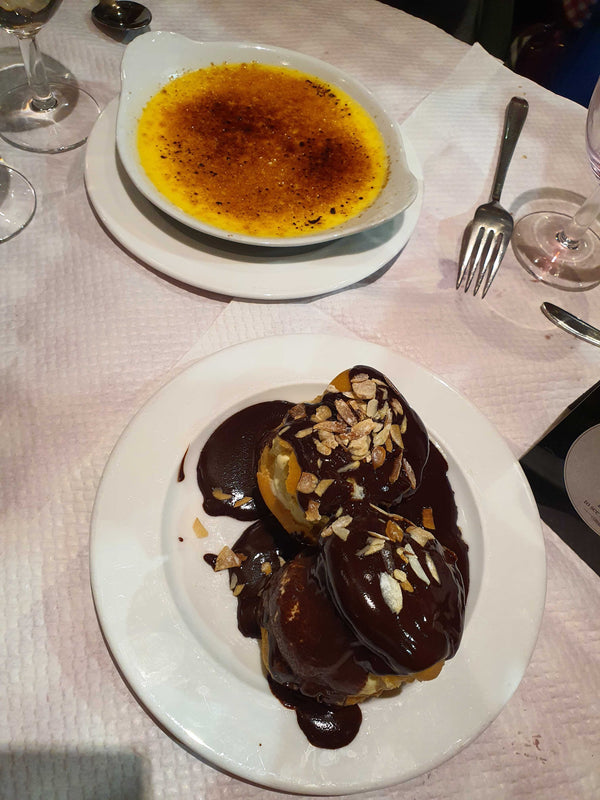 Profiteroles & Creme Brulee