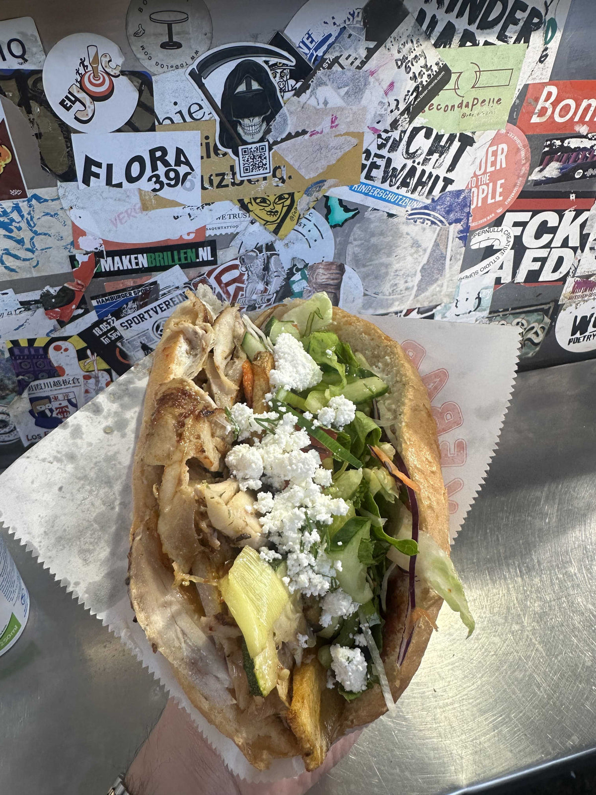 Hähnchen Döner mit Gemüse