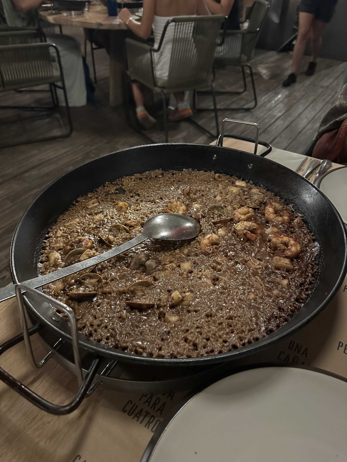 Paella with Squid, Prawn and Clam