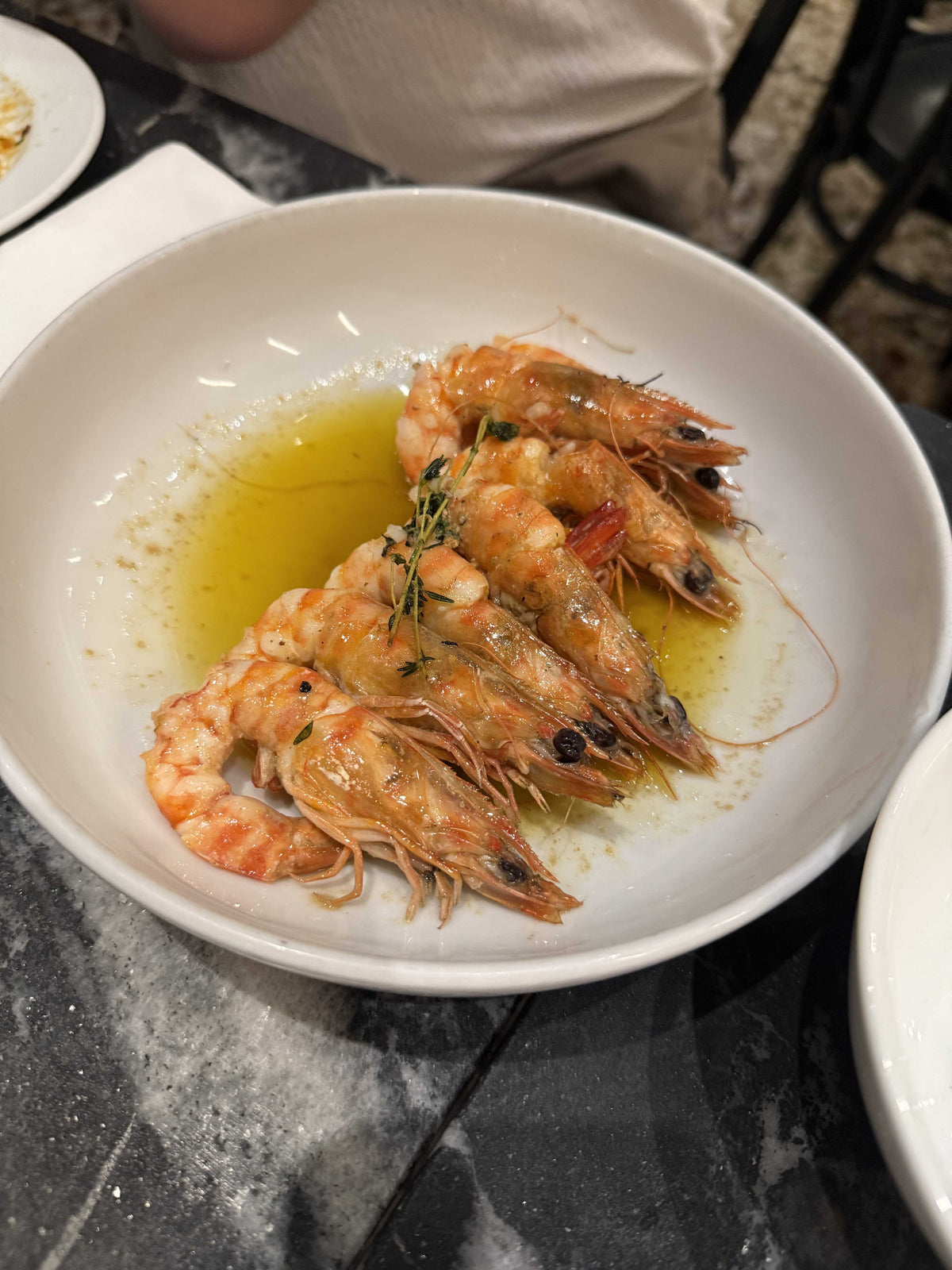 Shrimps, Staka Butter, Garlic, Thyme