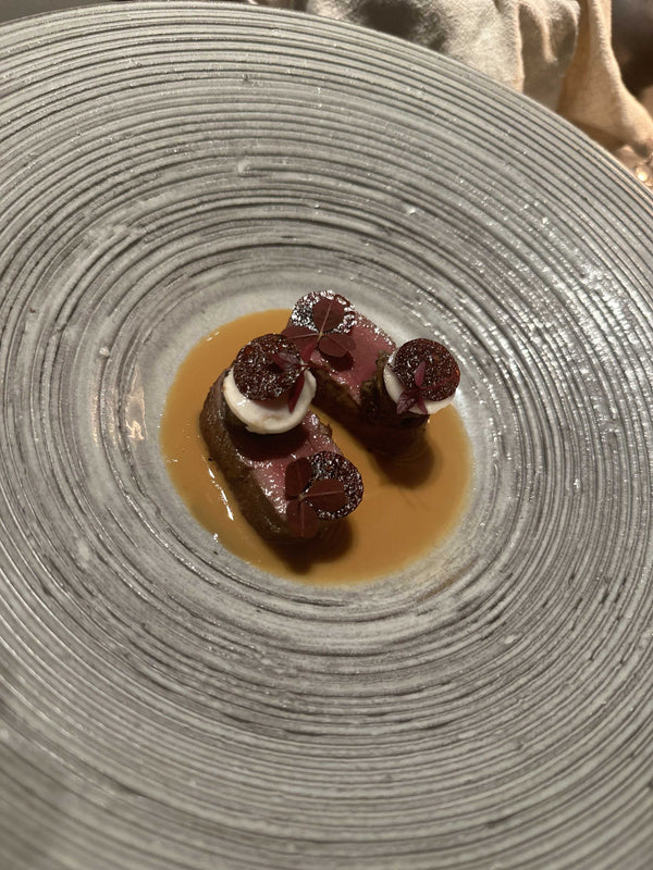 Venison & Black Trumpet Mushrooms, Blackberry