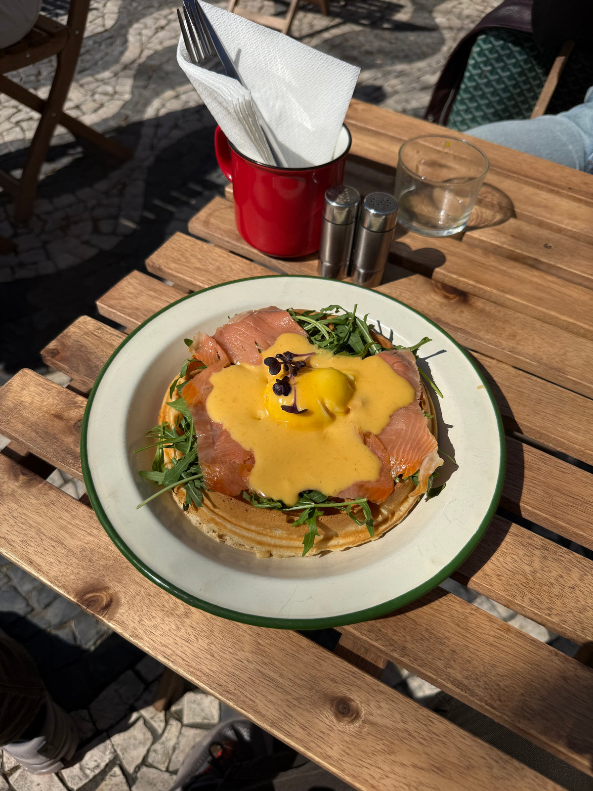 Waffle with Salmon