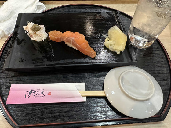 Crab Meat On Top & Salmon Sushi