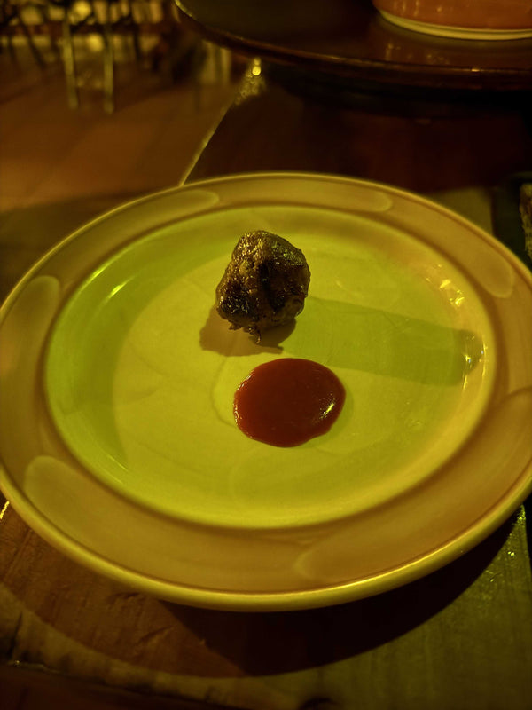 Ostrich Meatballs with Wildberry Sauce