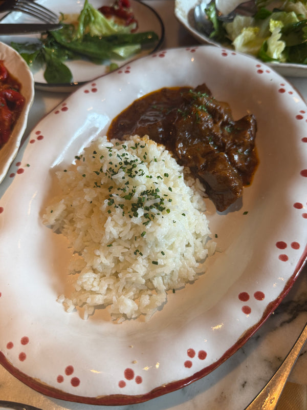 Chunky Curry Goulash, Coconut Rice